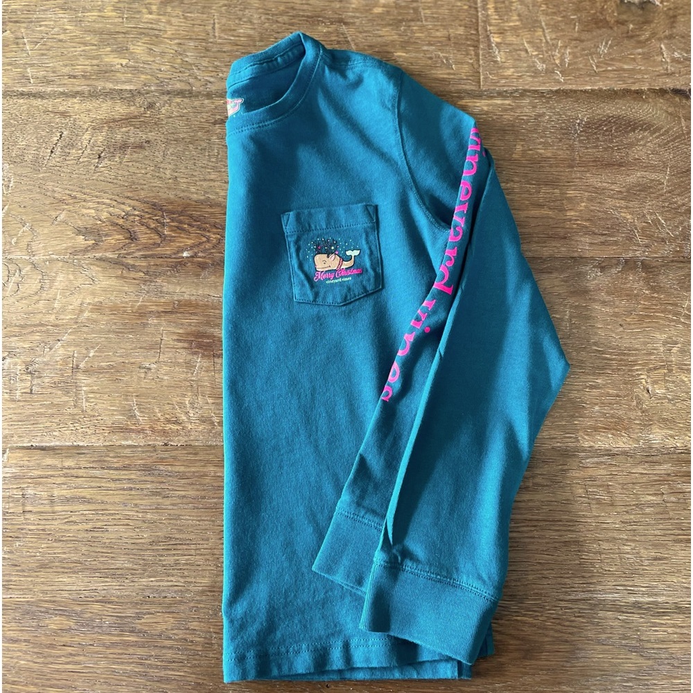 Vineyard long sleeve T-shirt, dark green, Sz: Sx 5-6